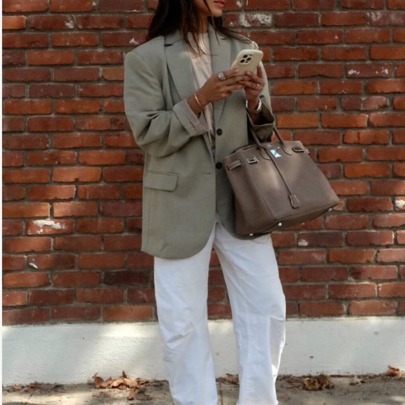 Vince Blazer Coat  (NWT small in Tuscan Olive Green) - Picture 5 of 7